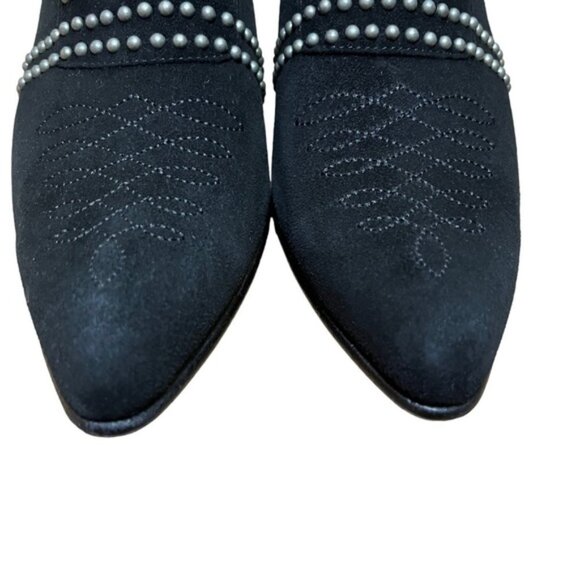Anine Bing Low Charlie Suede Leather Studded Boot Women Size 37 - Picture 6 of 11
